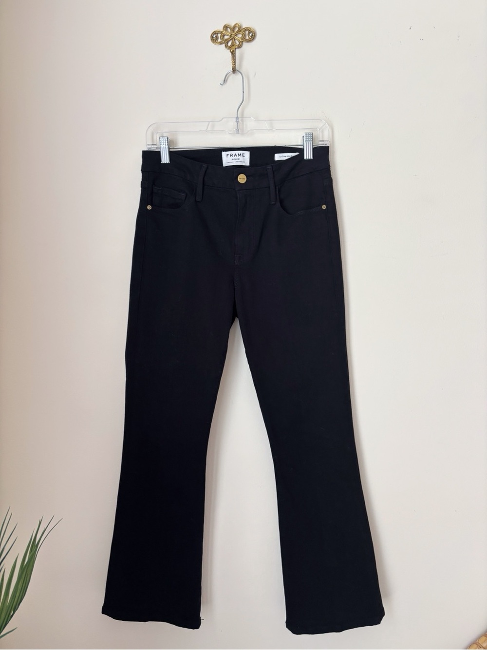 FRAME Jet Black Le Crop Mini Boot Jeans Sz 27